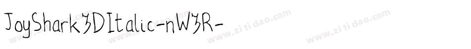 JoyShark3DItalic-nW3R字体转换