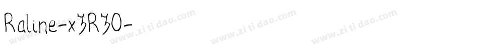 Raline-x3R30字体转换