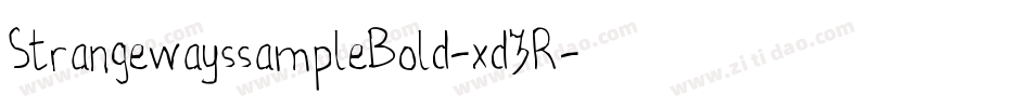 StrangewayssampleBold-xd3R字体转换