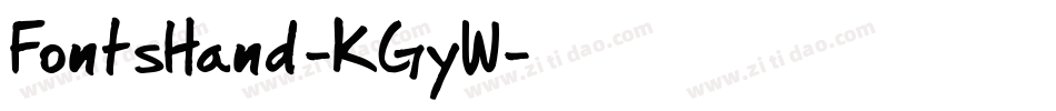 FontsHand-KGyW字体转换