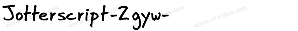 Jotterscript-2gyw字体转换