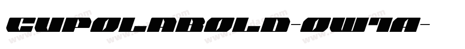 Cupolabold-ow1A字体转换