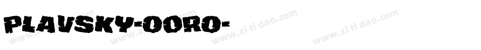 Plavsky-oORo字体转换