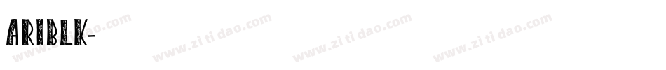 ariblk字体转换