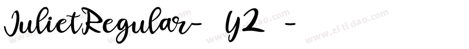 JulietRegular-9Y27字体转换