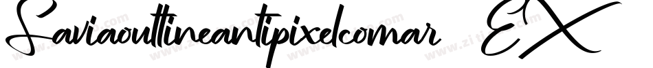 Saviaoutlineantipixelcomar-4EXx字体转换