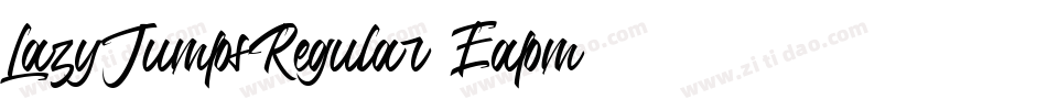 LazyJumpsRegular-Eapm9字体转换