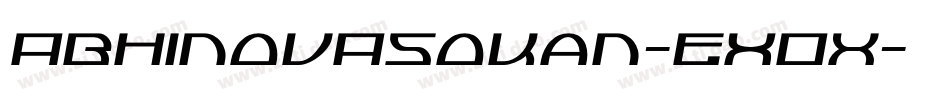 AbhinovAsokan-eXOx字体转换