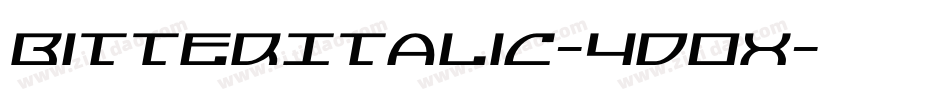 BitterItalic-4dOx字体转换