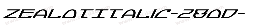 ZealotItalic-28od字体转换