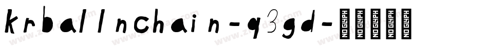 KrBallNChain-q3Gd字体转换