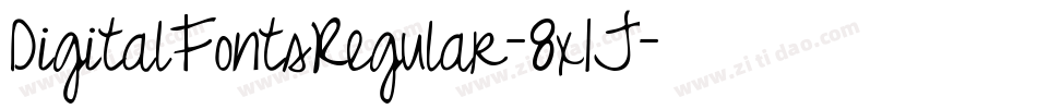 DigitalFontsRegular-8x1J字体转换