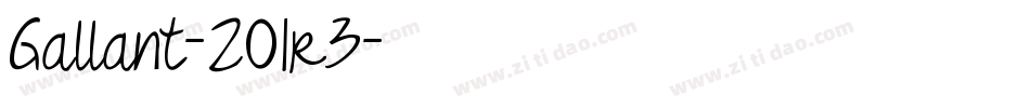 Gallant-2O1r3字体转换
