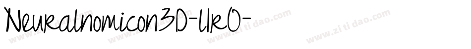 Neuralnomicon3D-l1r0字体转换
