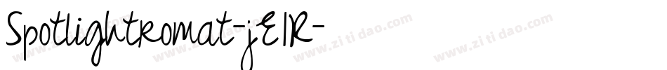 Spotlightromat-jE1R字体转换