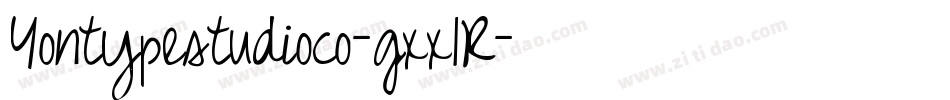 Yontypestudioco-gxx1R字体转换