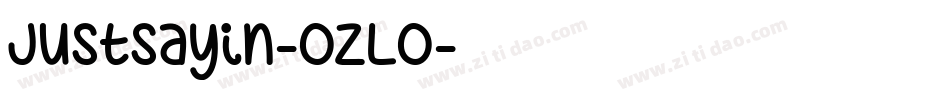 Justsayin-OzLO字体转换