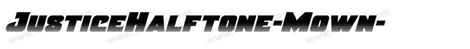 JusticeHalftone-Mown字体转换