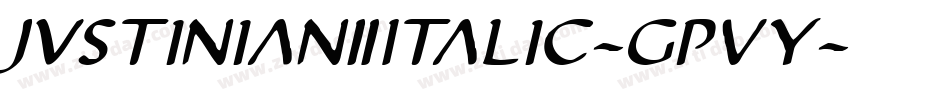 Justinian2Italic-Gpvy字体转换