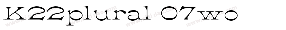 K22plural-07wo字体转换
