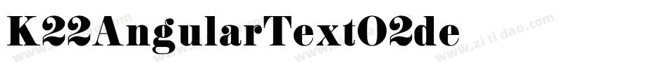 K22AngularText-O2de字体转换