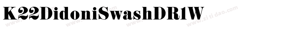 K22DidoniSwash-DR1W字体转换