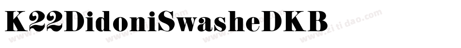 K22DidoniSwash-eDKB字体转换