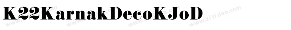 K22KarnakDeco-KJoD字体转换