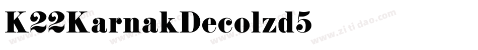 K22KarnakDeco-lzd5字体转换