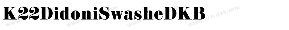 K22DidoniSwash-eDKB字体转换