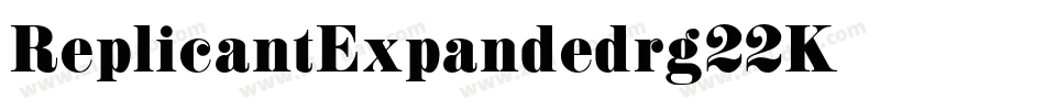 ReplicantExpanded-rg22K字体转换