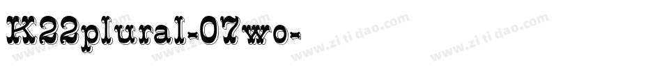 K22plural-07wo字体转换