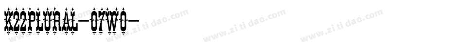 K22plural-07wo字体转换