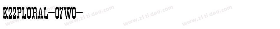 K22plural-07wo字体转换