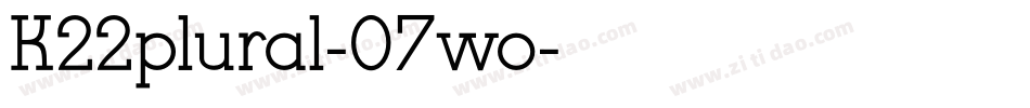 K22plural-07wo字体转换