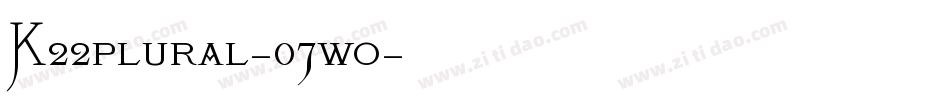 K22plural-07wo字体转换