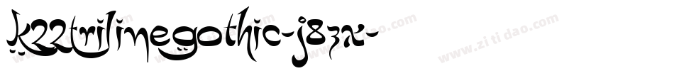 K22TriLineGothic-J8Zx字体转换