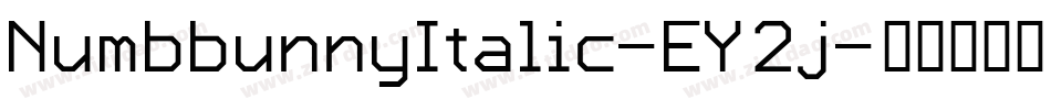 NumbbunnyItalic-EY2j字体转换