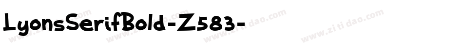 LyonsSerifBold-Z583字体转换
