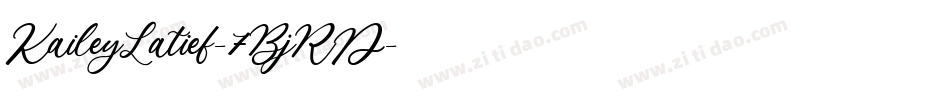 KaileyLatief-7BjRD字体转换