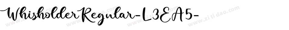WhisholderRegular-L3EA5字体转换