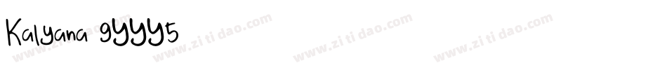 Kalyana-9YYY5字体转换