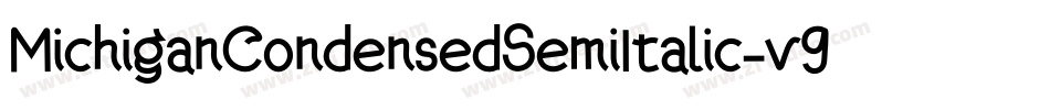 MichiganCondensedSemiItalic-v9dy字体转换