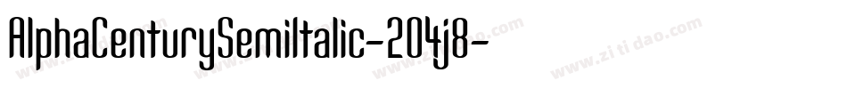 AlphaCenturySemiItalic-2O4j8字体转换