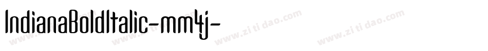 IndianaBoldItalic-mm4j字体转换