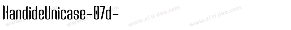 KandideUnicase-07d字体转换