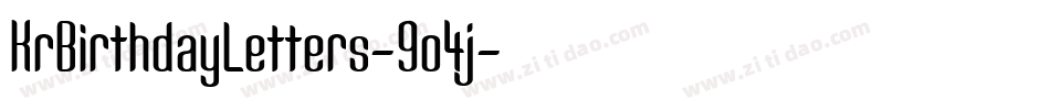 KrBirthdayLetters-9o4j字体转换