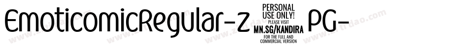EmoticomicRegular-z0PG字体转换