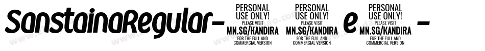 SanstainaRegular-52e8字体转换