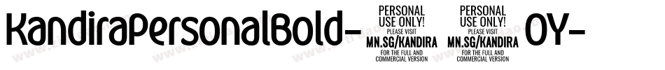 KandiraPersonalBold-69OY字体转换